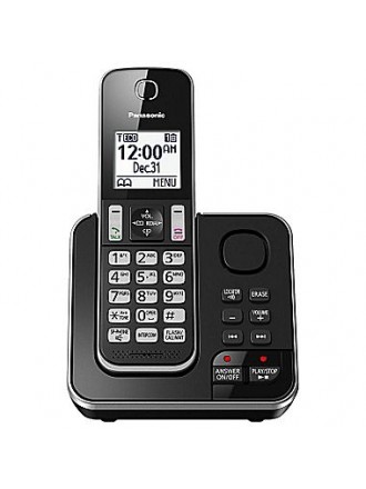Panasonic KXTGD390B Telefono cordless a 1 ricevitore con segreteria telefonica