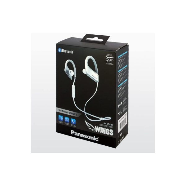 Panasonic WINGS Auricolari sportivi Bluetooth senza fili ultraleggeri - Bianco