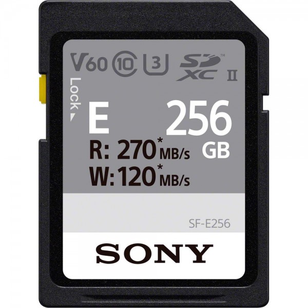 Sony Serie SF-E SF-E256 - Scheda di memoria flash - 256 GB - UHS-II U3 / Class10 - SDXC UHS-II
