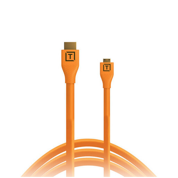 Tether Tools TetherPro Cavo da Micro-HDMI a HDMI con Ethernet - 15', arancione