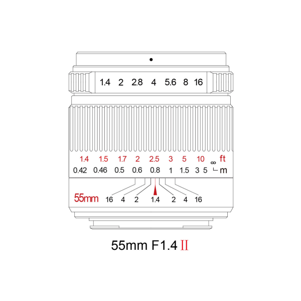 Obiettivo 7artisans Photoelectric 55 mm f/1,4 Mark II per montaggio Sony E