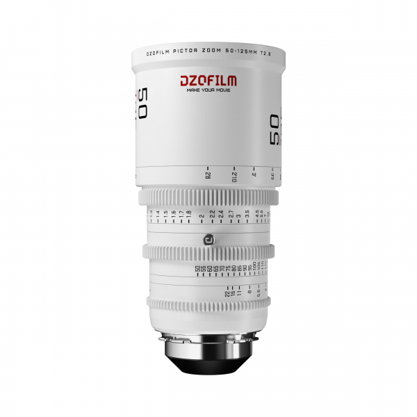 Pacchetto di 3 obiettivi zoom DZOFilm Pictor T2.8 Super35 (innesto PL ed EF, bianco)