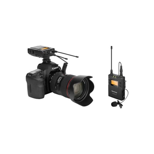 Saramonic UwMic9 Kit1 Sistema microfonico wireless Omni Lavalier per montaggio su telecamera (da 514 a 596 MHz)