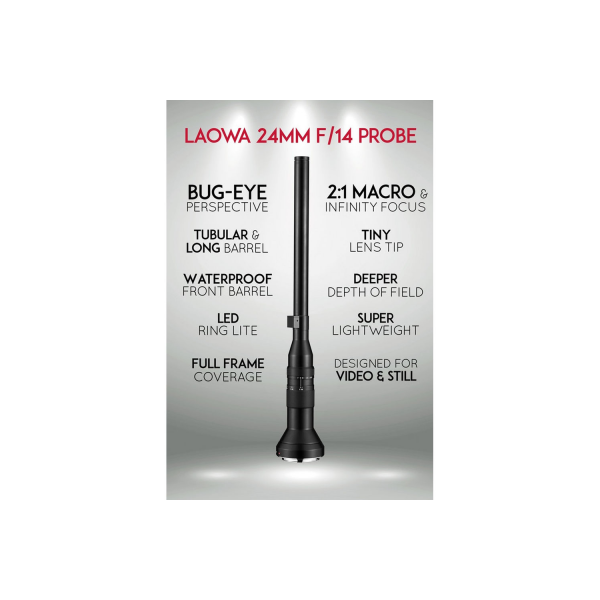 Obiettivo Laowa 24mm f/14 Probe per ARRI PL (versione Cine-Mod)
