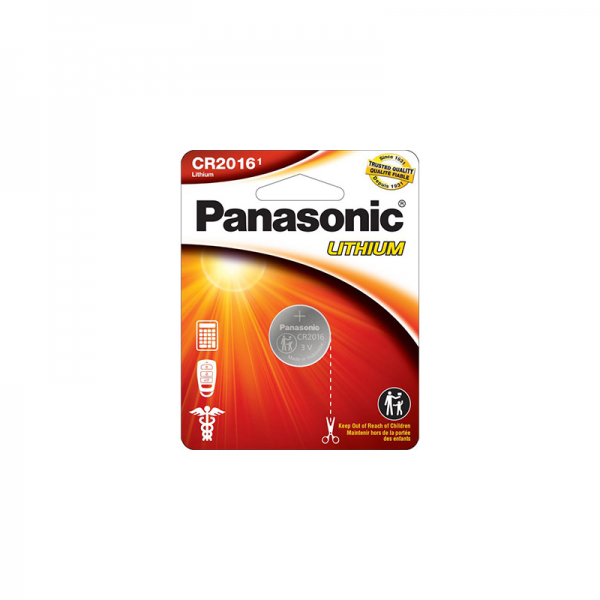 Batteria a bottone al litio Panasonic CR2016 3V - 90mAh