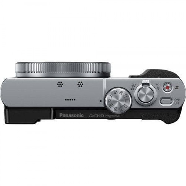 Panasonic DMC-ZS50S LUMIX Fotocamera con zoom da viaggio 30X con mirino (argento)